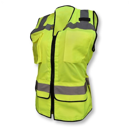 Radians Hi-Vis Ladies Hvy Dty Surv Safety Vest-Grn-3X SV59W-2ZGM-3X